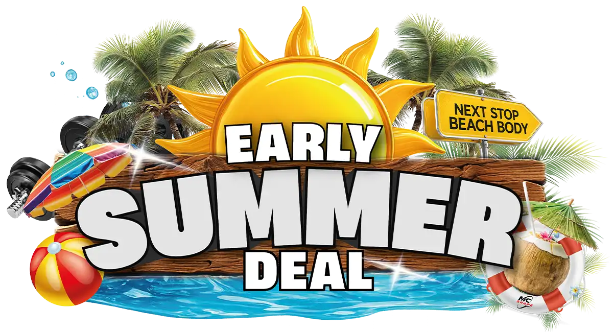 Early Summer Angebot. Logo Aktion.